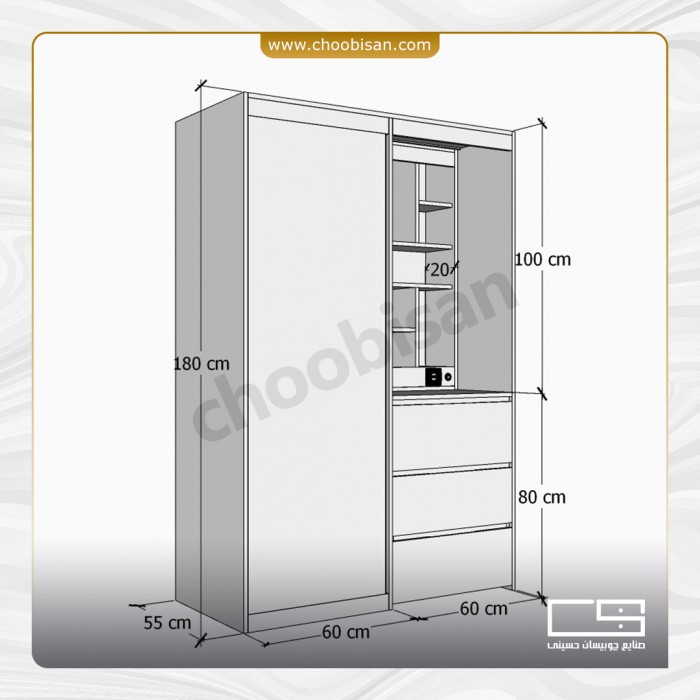 میز آرایش رگال دار 