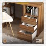 میز تحریر 3 کشو پایه کتابخانه