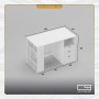 میز تحریر 3 کشو پایه کتابخانه
