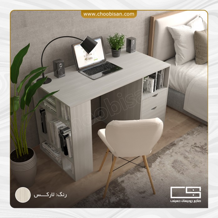 میز تحریر 3 کشو پایه کتابخانه