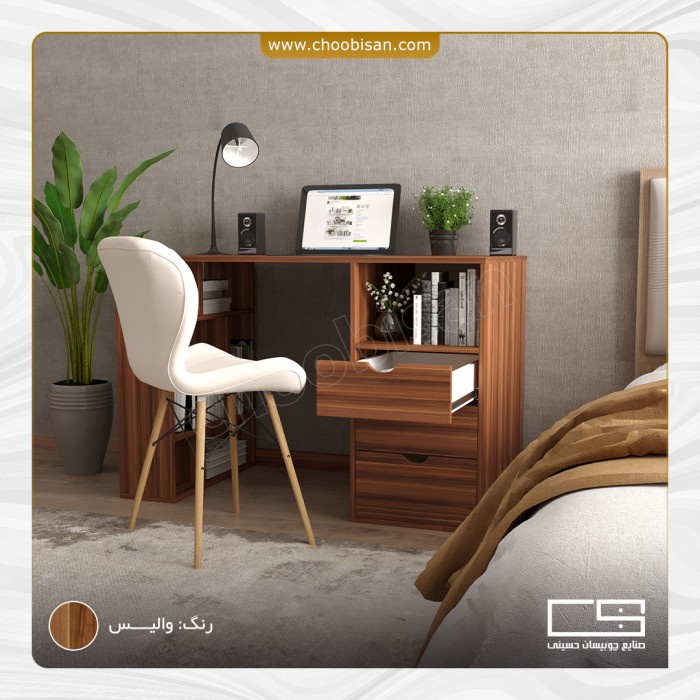 میز تحریر 3 کشو پایه کتابخانه