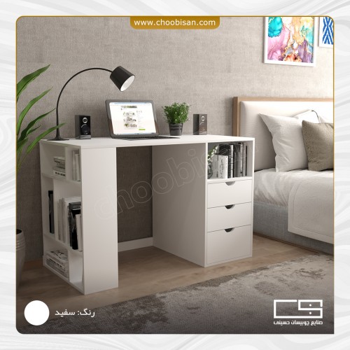 میز تحریر 3 کشو پایه کتابخانه