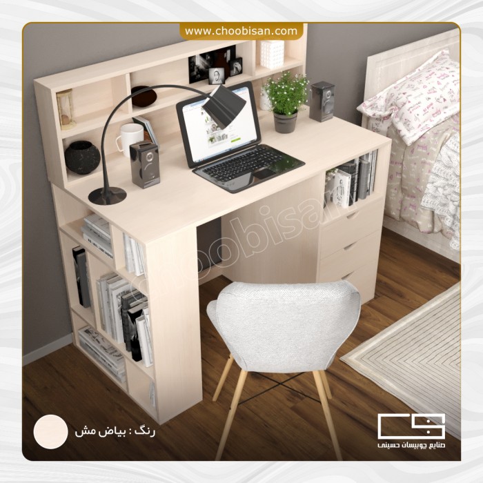میز تحریر طاقچه دوبل 3 کشو