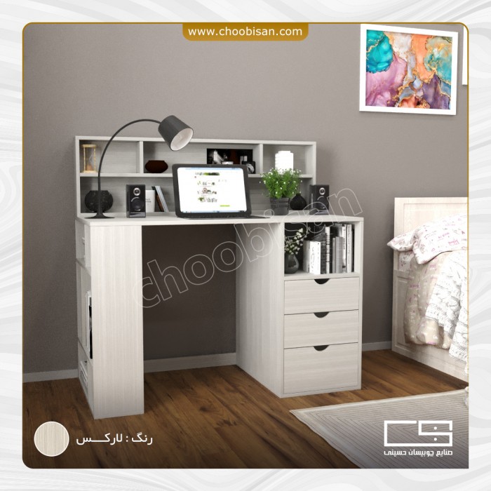 میز تحریر طاقچه دوبل 3 کشو