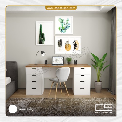 میزتحریر 8 کشو فینگرجوینت راش