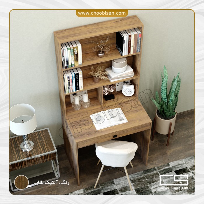میز تحریر تک کشو کتابخانه دار