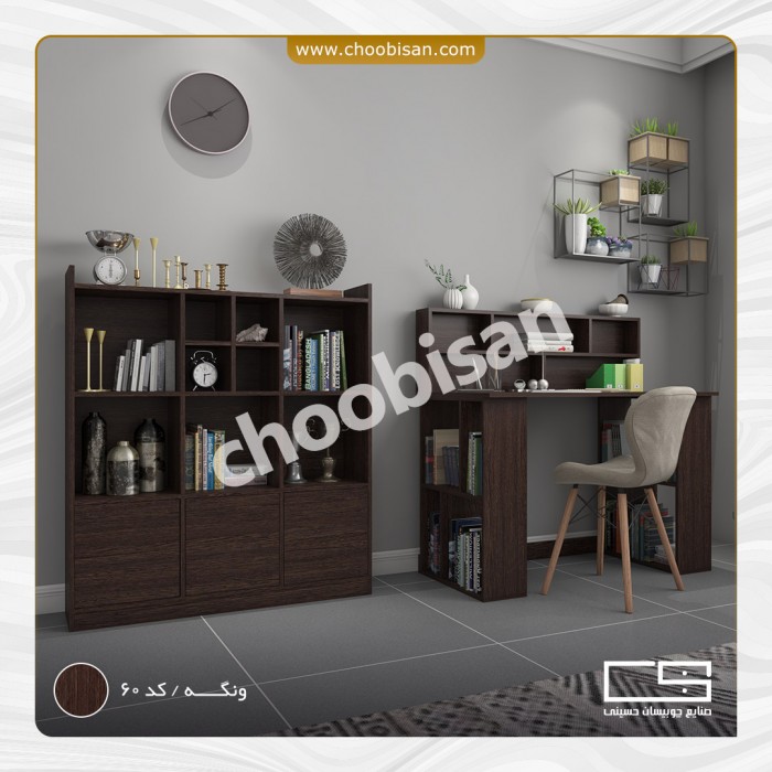 ست میز تحریر طاقچه دوبل و کتابخانه ست میز تحریر طاقچه دوبل و کتابخانه