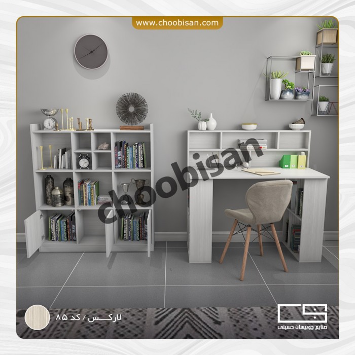 ست میز تحریر طاقچه دوبل و کتابخانه ست میز تحریر طاقچه دوبل و کتابخانه
