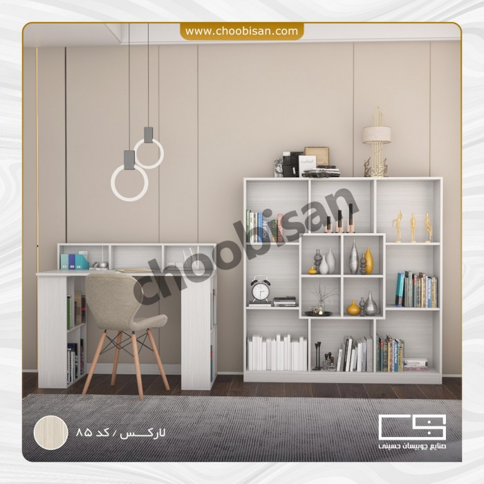 ست میز تحریر طاقچه دار و کتابخانه ست میز تحریر طاقچه دار و کتابخانه
