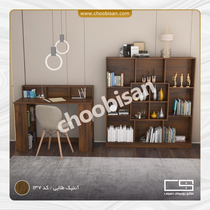 ست میز تحریر طاقچه دار و کتابخانه ست میز تحریر طاقچه دار و کتابخانه