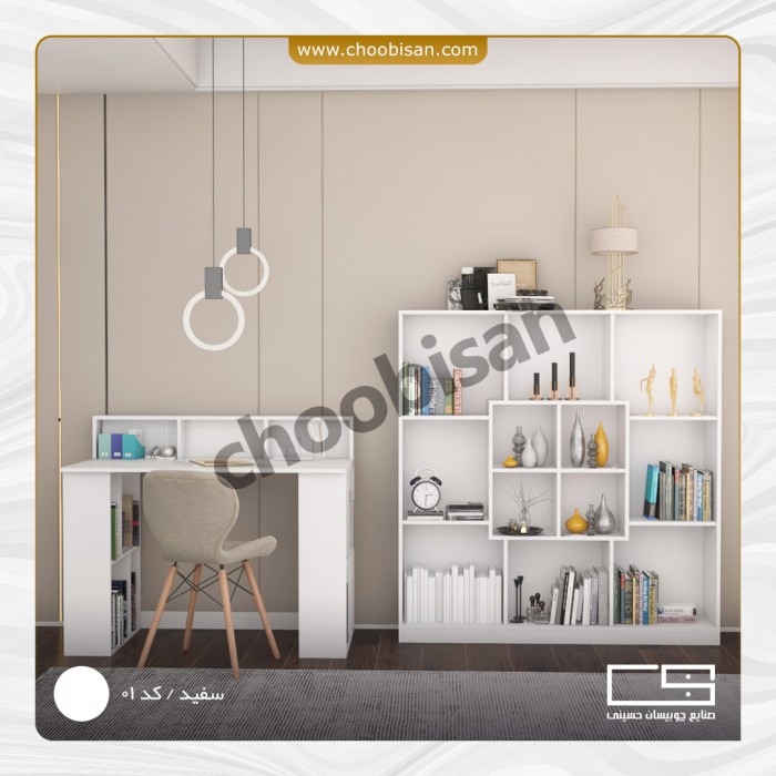 ست میز تحریر طاقچه دار و کتابخانه ست میز تحریر طاقچه دار و کتابخانه