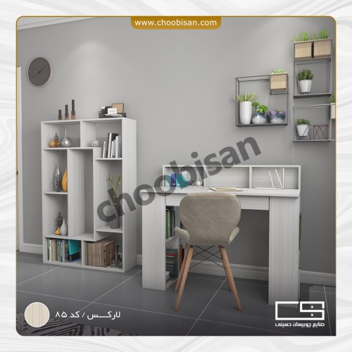 ست میز تحریر تک کشو و کتابخانه