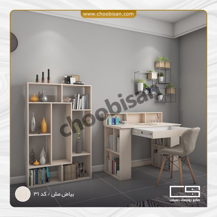 ست میز تحریر تک کشو و کتابخانه ست میز تحریر تک کشو و کتابخانه