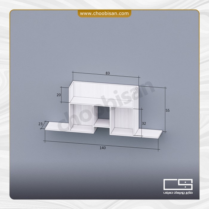 شلف دیواری طبقه دار 