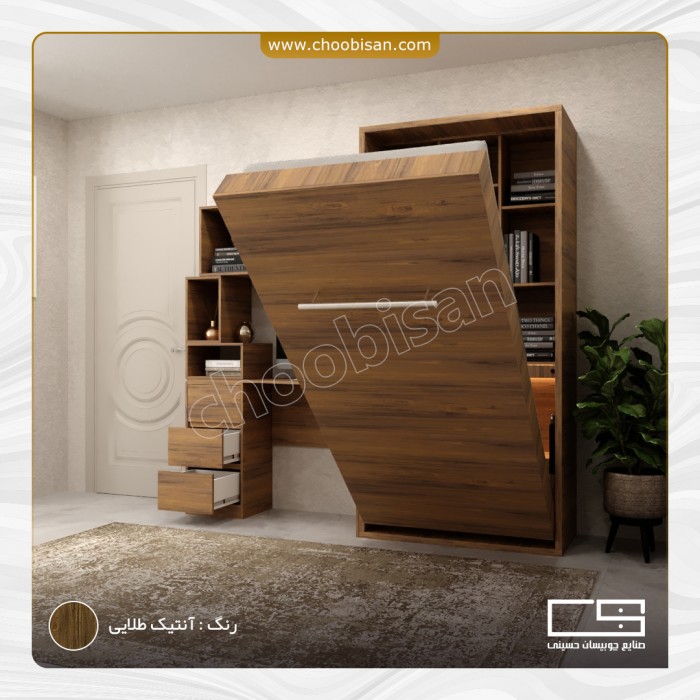 ست تخت کمجا و میزتحریر 3کشو کتابخانه دار