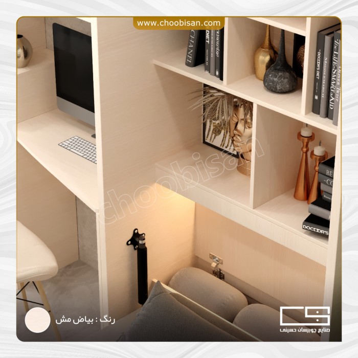 ست تخت کمجا و میزتحریر 3کشو کتابخانه دار