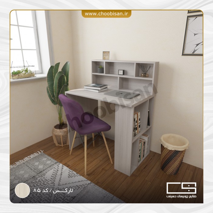 میز تحریر پایه کتابخانه طاقچه دوبل 