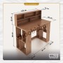 میز تحریر پایه کتابخانه طاقچه دو طبقه میز تحریر پایه کتابخانه طاقچه دو طبقه