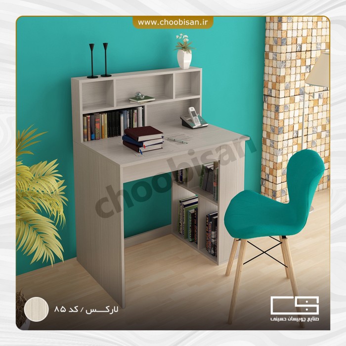 میز تحریر طاقچه دوبل با کتابخانه 