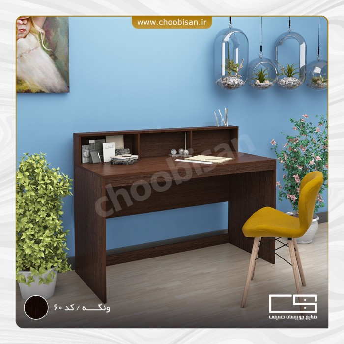 میز تحریر MDF ساده تک طاقچه